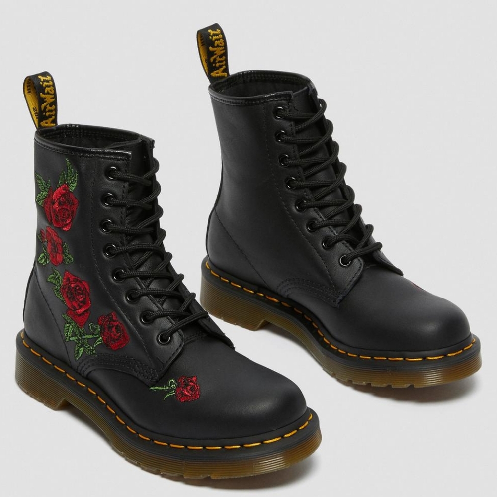 Dr. Martens 1460 Vonda Floral Leather Lace Up Boots